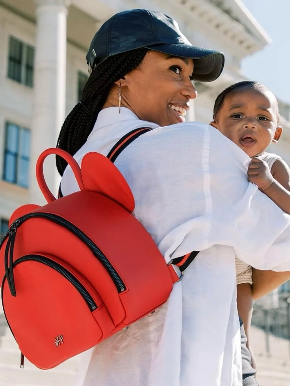 Freshly Picked Disney Mickey Mouse Seoul Convertible Diaper Bag Backpack Red